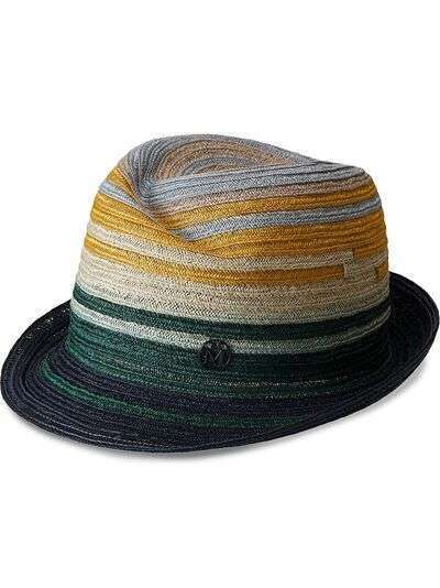 Maison Michel соломенная шляпа в полоску