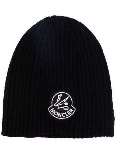 Moncler шапка бини с вышитым логотипом