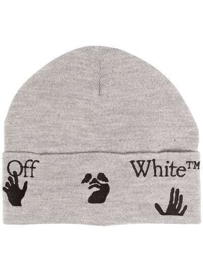 Off-White шапка бини с логотипом