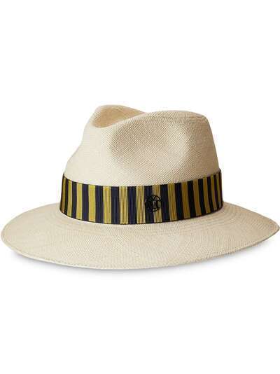Maison Michel шляпа Rico с полосатой лентой