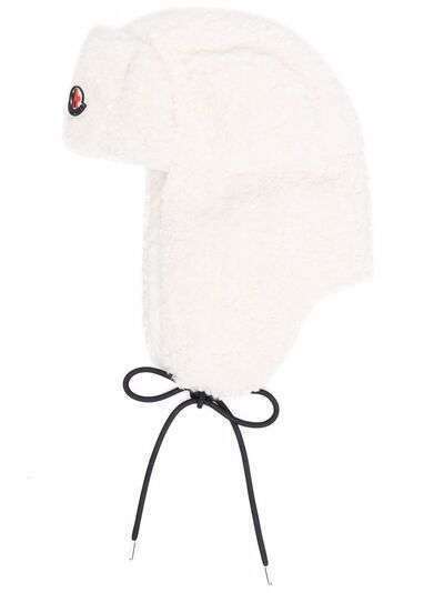Moncler Aviator logo-patch fleece hat