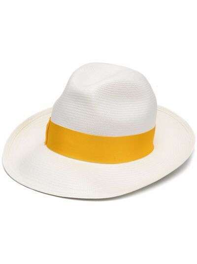Borsalino соломенная шляпа с лентой