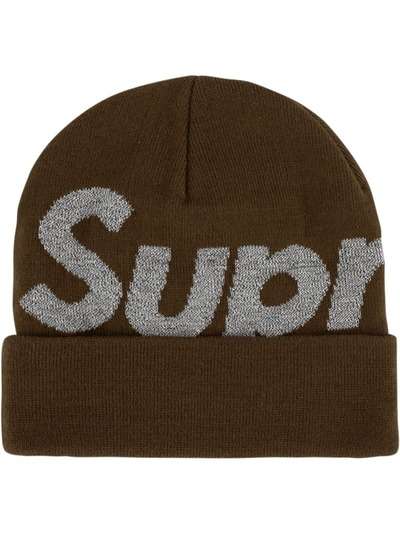 Supreme шапка бини с логотипом