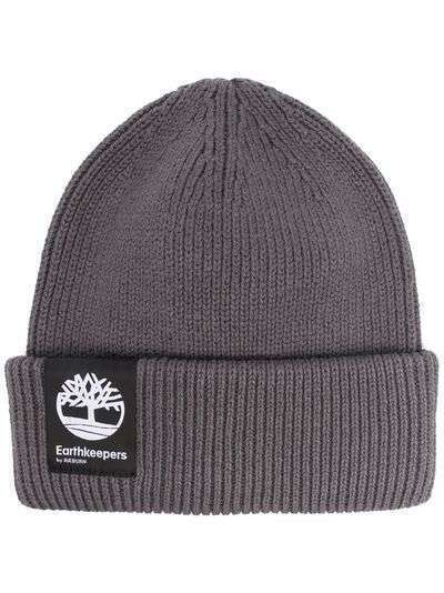 Timberland logo-patch ribbed beanie