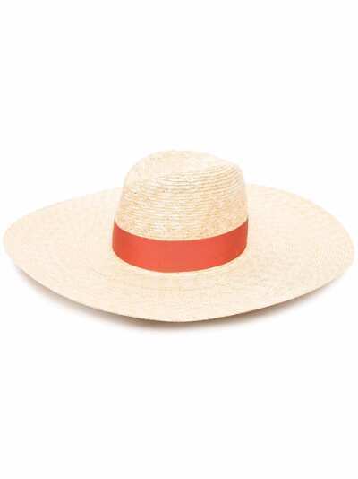 Borsalino соломенная шляпа с цепочкой