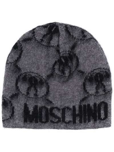 Moschino шапка бини с графичным принтом