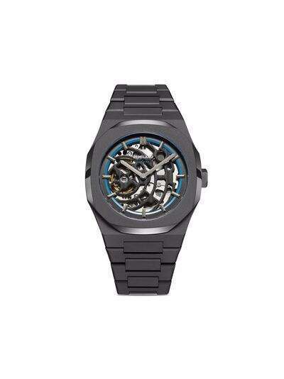 D1 Milano наручные часы Sandblast Blue Skeleton 41.5 мм