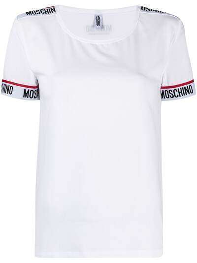 Moschino футболка узкого кроя с логотипом
