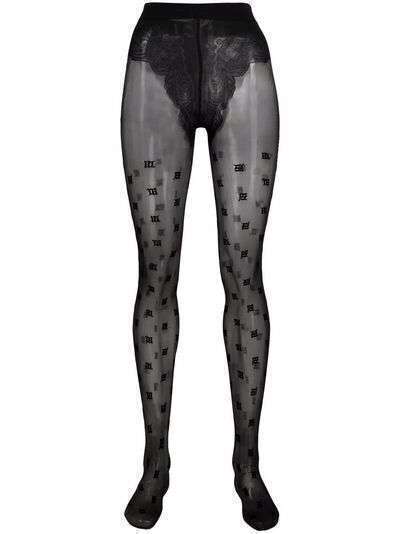MISBHV all-over logo embroidery tights