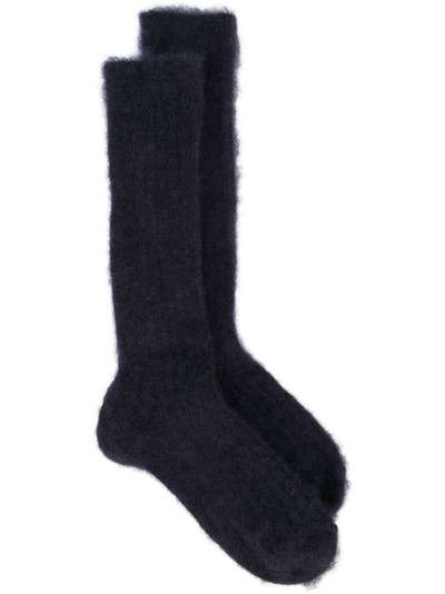 Comme Des Garçons Tricot фактурные носки с вышитым логотипом