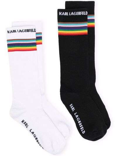 Karl Lagerfeld комплект носков Pride с вышитым логотипом
