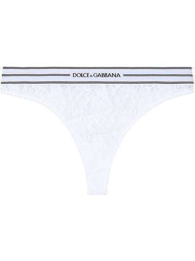 Dolce & Gabbana трусы-стринги с логотипом