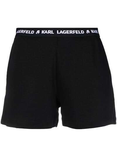 Karl Lagerfeld пижамные шорты с логотипом на поясе