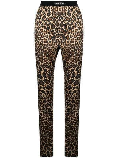 Tom Ford пижамные брюки с леопардовым узором