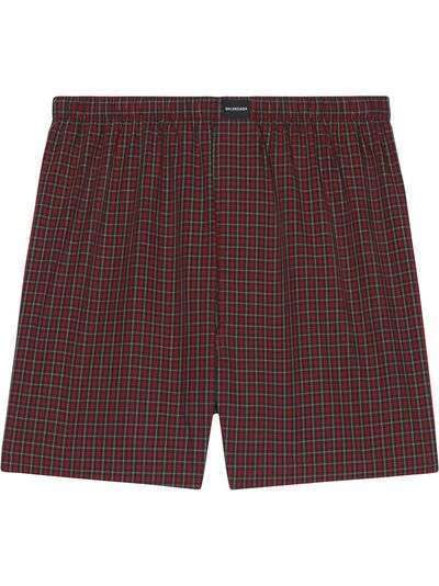 Balenciaga micro tartan-print boxer shorts