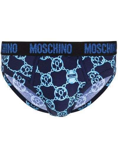 Moschino трусы-брифы с принтом Double Question Mark