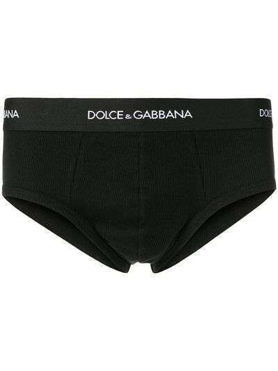 Dolce & Gabbana трусы-брифы с логотипом на поясе