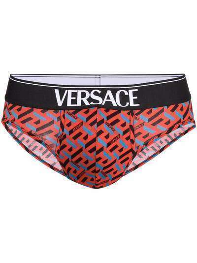 Versace трусы-брифы с узором Greca