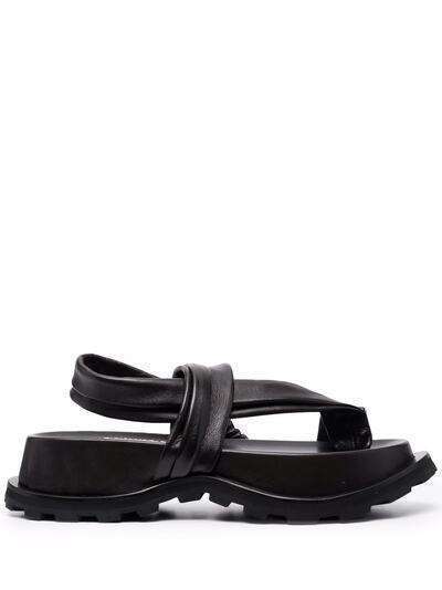 Jil Sander wraparound strap sandals
