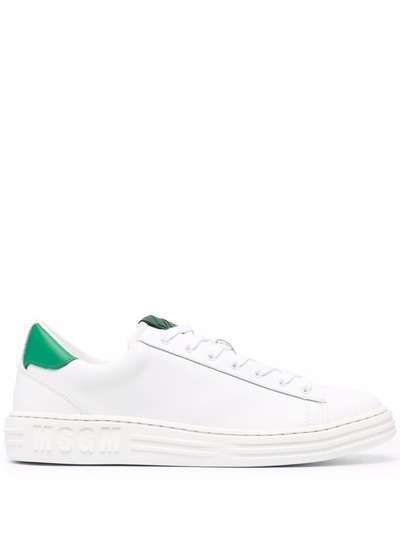 MSGM low-top leather sneakers
