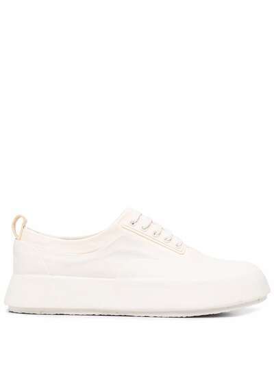 AMBUSH LEATHER MIX LOW TOP SNEAKER OFF WHITE BL