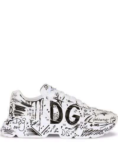Dolce & Gabbana кроссовки Daymaster с принтом граффити