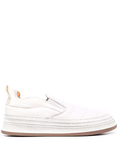 Buttero panelled leather slip-on sneakers