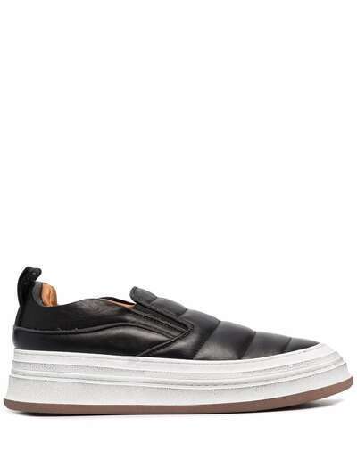 Buttero panelled leather platform sneakers