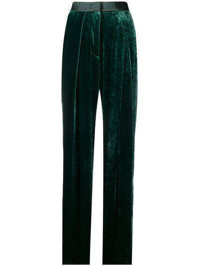 Emporio Armani бархатные брюки с завышенной талией