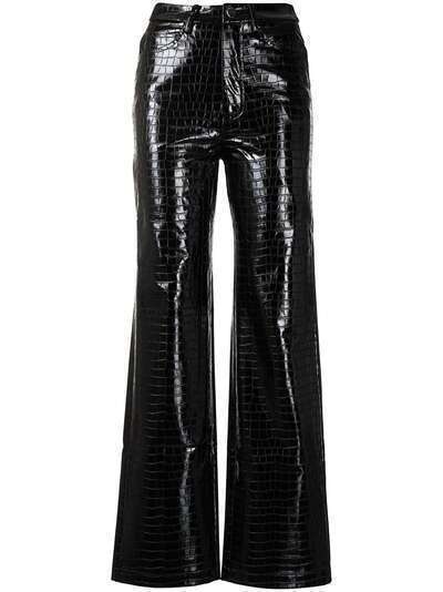 ROTATE Rotie crocodile-embossed trousers