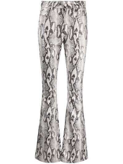 Alessandra Rich snakeskin-print flared trousers