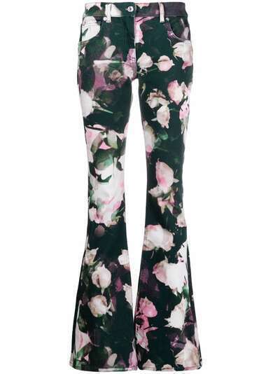 Blumarine расклешенные брюки с цветочным принтом