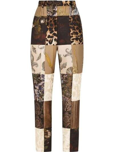 Dolce & Gabbana брюки с завышенной талией и принтом