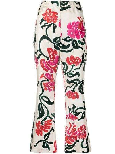 Marni брюки с цветочным принтом