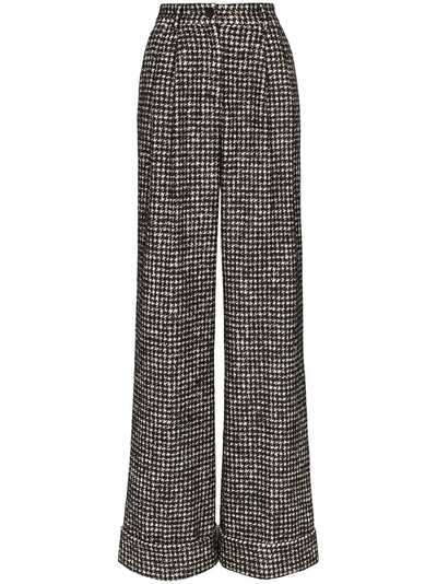 Dolce & Gabbana брюки широкого кроя в ломаную клетку