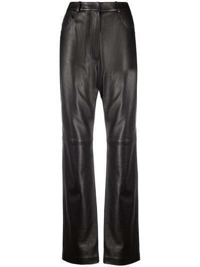 12 STOREEZ straight leg leather trousers