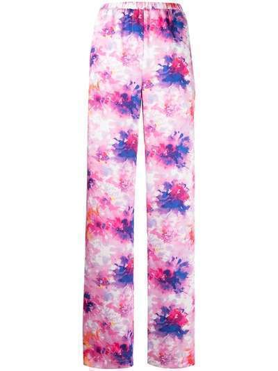 MSGM брюки с цветочным принтом