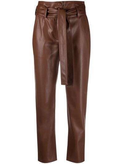 LIU JO high-waisted faux leather trousers
