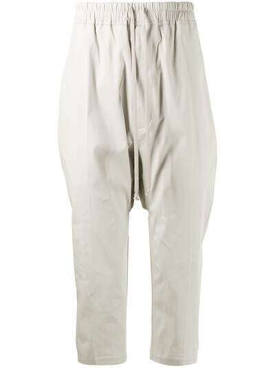 Rick Owens укороченные брюки с низким шаговым швом
