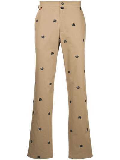 Gieves & Hawkes embroidered chinos