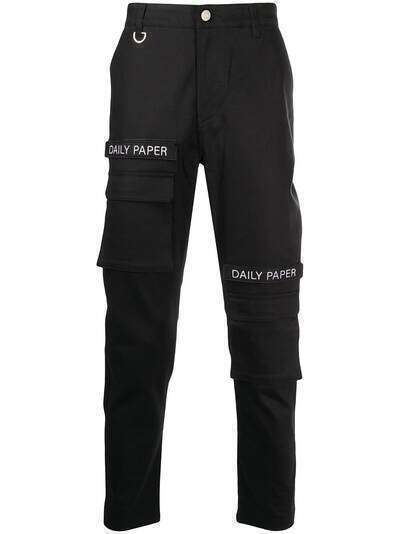 Daily Paper брюки карго с нашивкой-логотипом