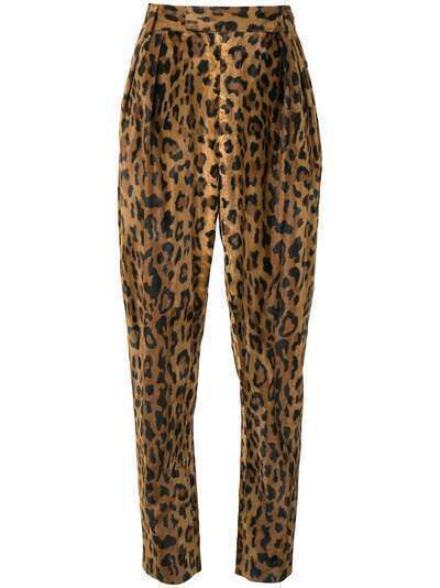 KHAITE брюки The Magdeline с леопардовым принтом