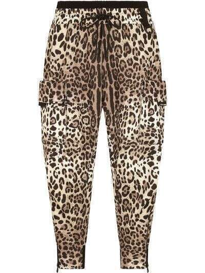 Dolce & Gabbana зауженные брюки с леопардовым принтом