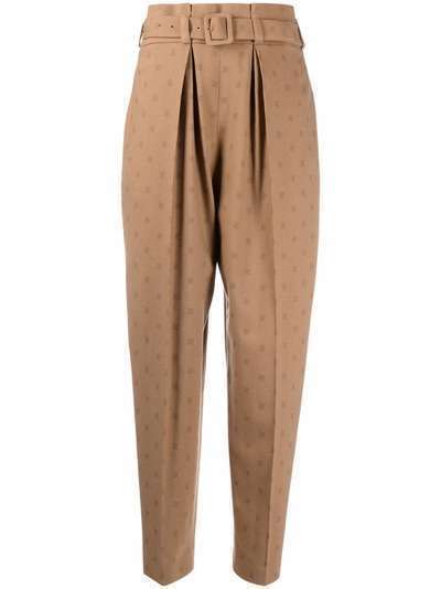 Fendi Karligraphy-print belted trousers