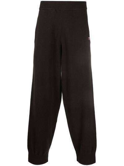 extreme cashmere straight-leg knitted trousers