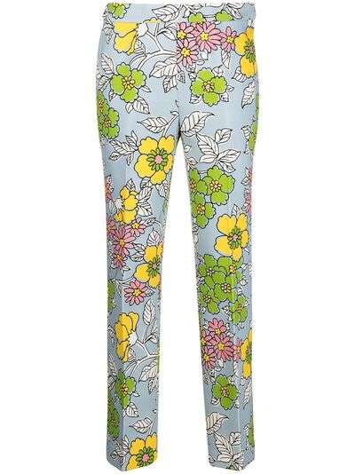 Tory Burch брюки с цветочным принтом