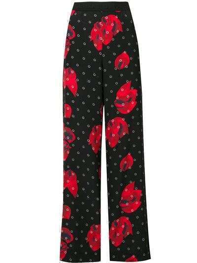 Karl Lagerfeld брюки с цветочным принтом