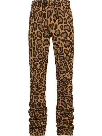 Dolce & Gabbana брюки с леопардовым принтом и кулиской