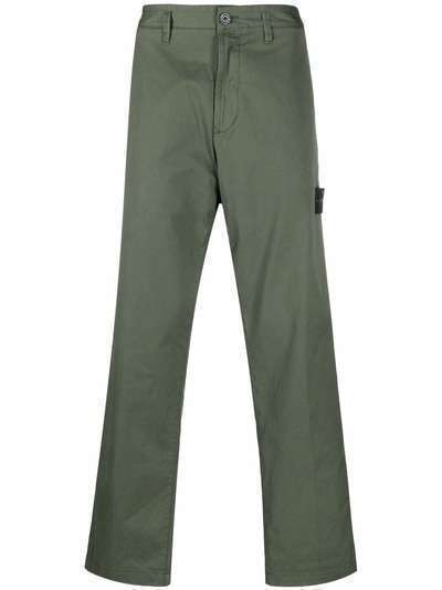 Stone Island Compass-patch straight-leg trousers