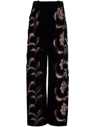 Alberta Ferretti широкие брюки с цветочным принтом